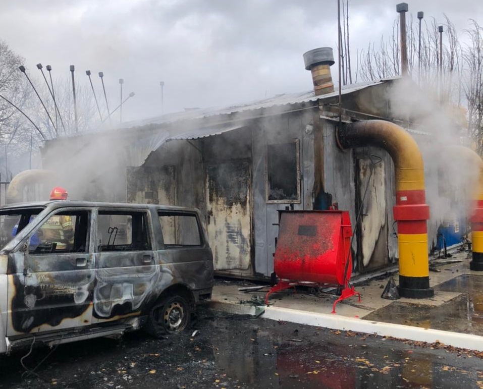 Пожар в Северном Бутово на газораспределительной подстанции