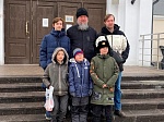 5 марта делегация школьной киностудии "Браво" посетила храм святого праведного воина Феодора Ушакова в Южном Бутове