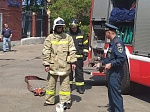 Объектовая добровольная пожарная команда "Восход" прошла обучение по боевому развёртыванию