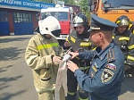 Объектовая добровольная пожарная команда "Восход" прошла обучение по боевому развёртыванию