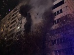 Пожар ликвидирован, из горящей квартиры спасен 1 человек