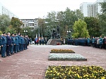 Торжественная церемония возложения цветов в честь 86-й годовщины образования гражданской обороны 