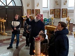 5 марта делегация школьной киностудии "Браво" посетила храм святого праведного воина Феодора Ушакова в Южном Бутове