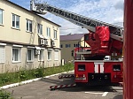 Пожарно-тактическое занятие прошло на территории института ФГБУ Российского научного центра рентгенорадиологии Минздрава