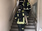 Пожарно-тактическое занятие прошло на территории института ФГБУ Российского научного центра рентгенорадиологии Минздрава