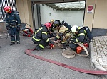 Тренировочное пожарно-тактическое учение по тушению пожара и проведению аварийно-спасательных работ на здание ФГБУ «ФЦМН» ФМБА России